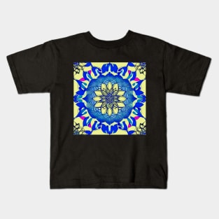 Lotus Mandala (Pale Yellow) Kids T-Shirt